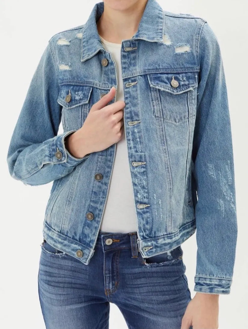 Gap distressed 2025 denim jacket