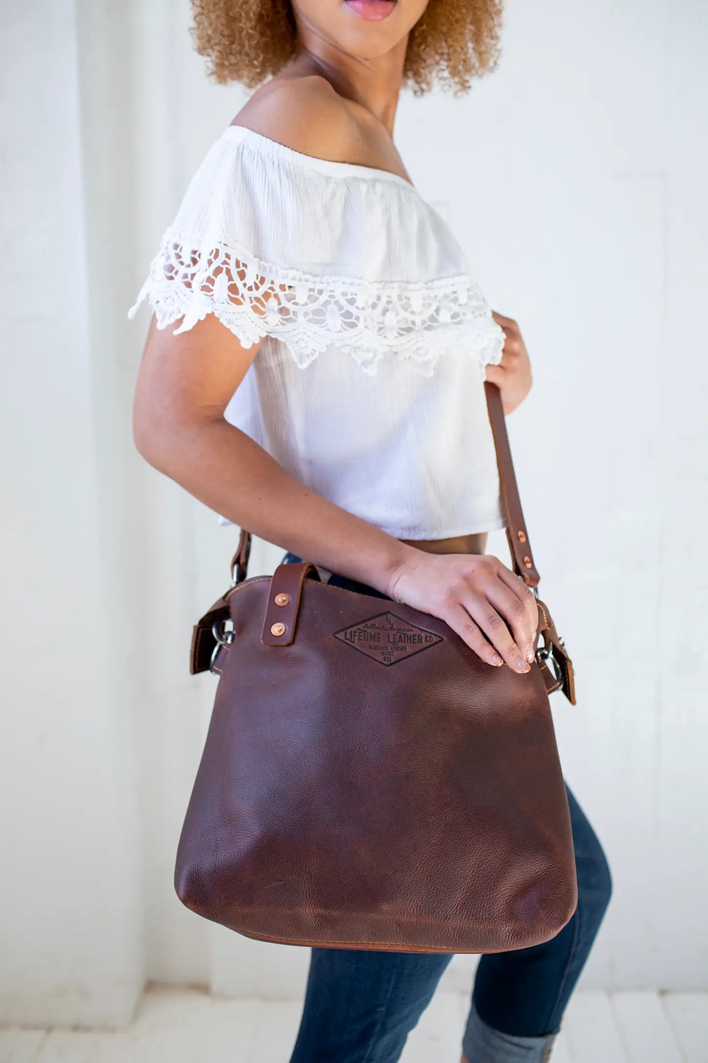 Crossbody Tote by Lifetime Leather - Main Image