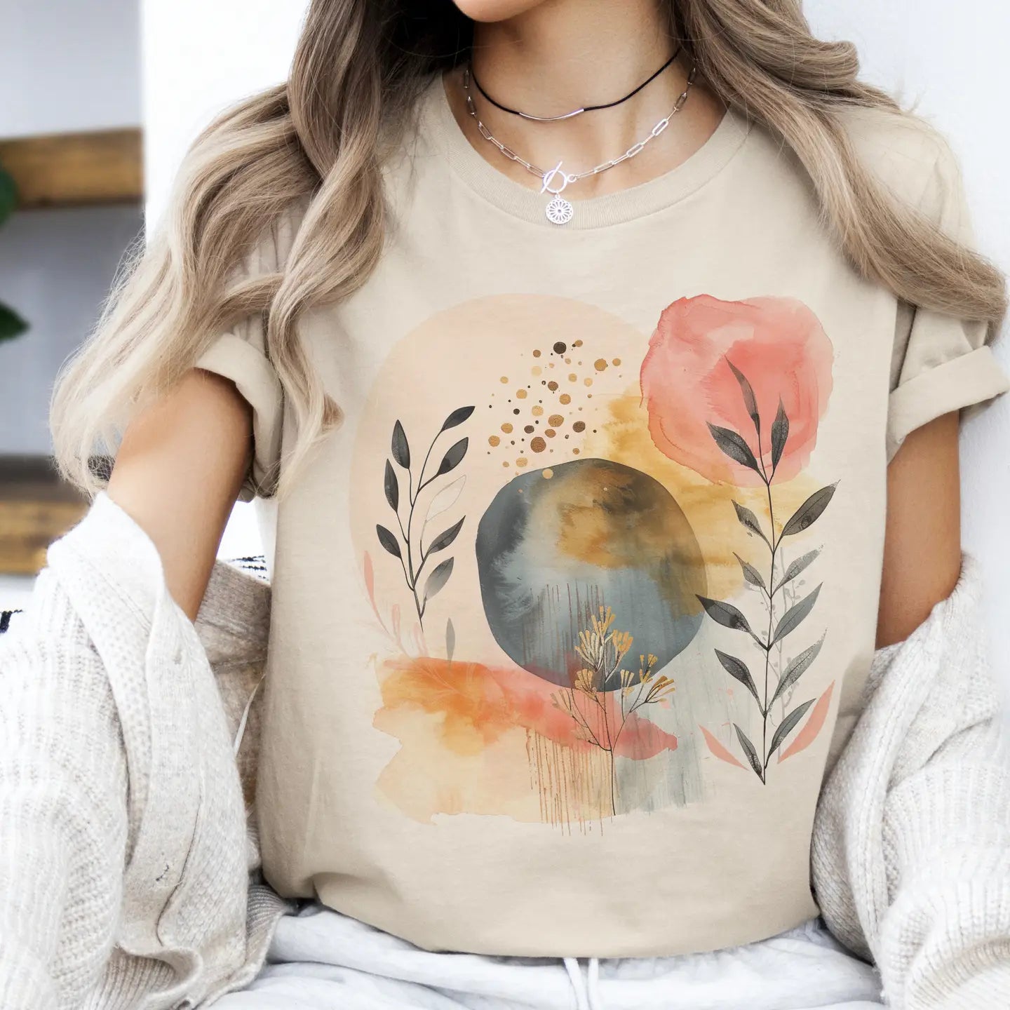 Boho Floral Graphic T-Shirt