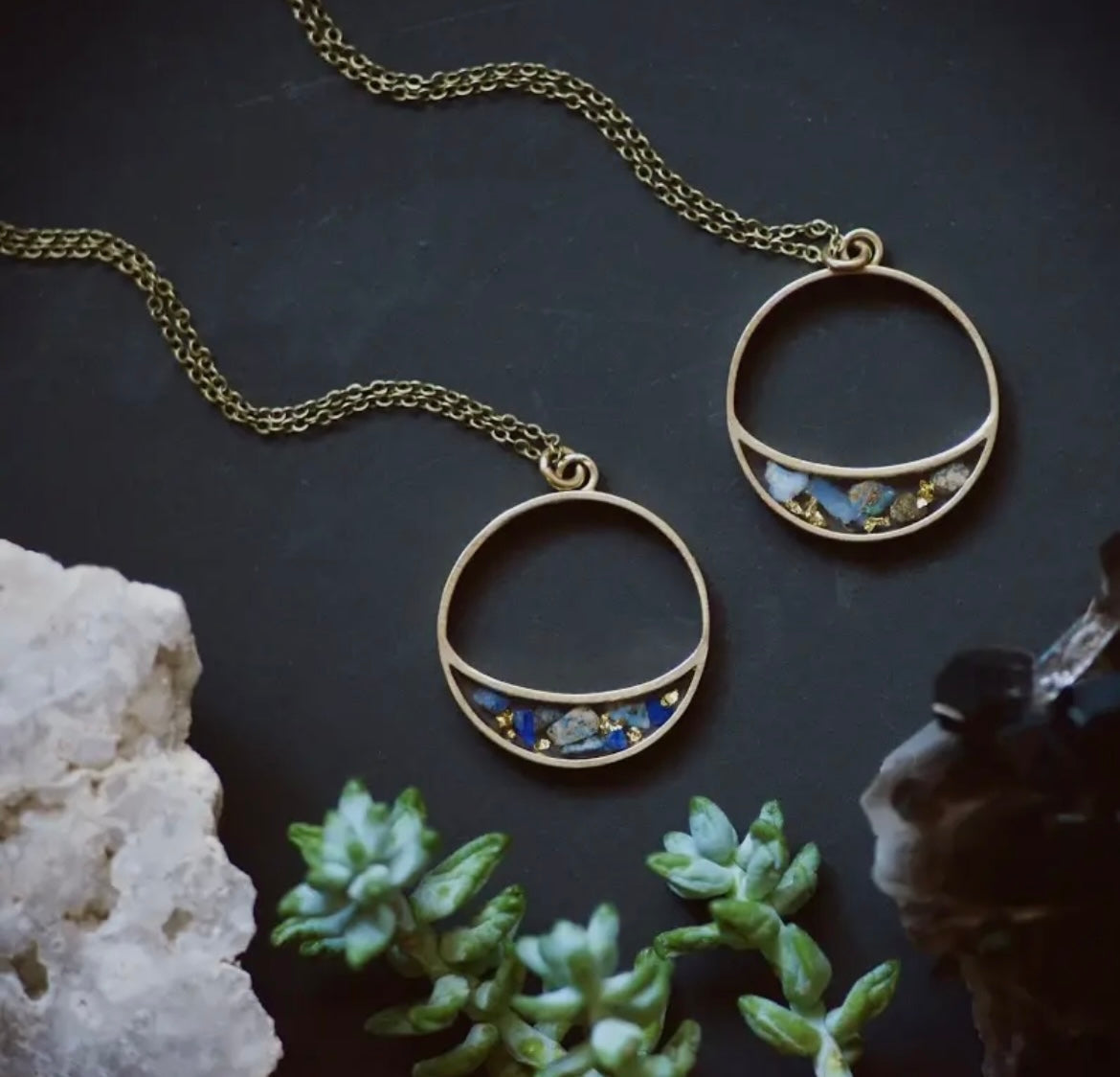 Long Crescent Necklace by Cameoko