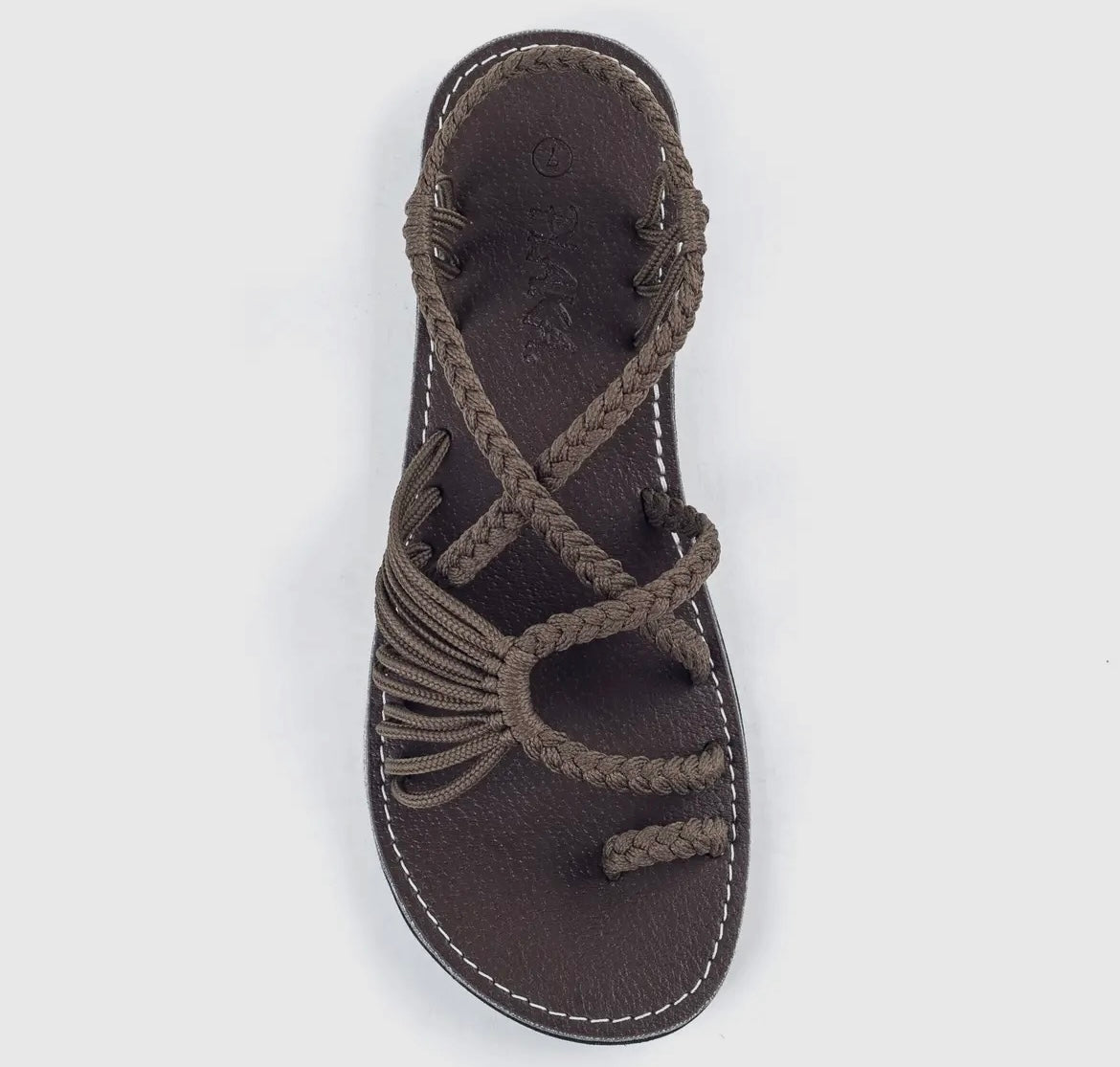 Palm Leaf Flat Summer Sandals by Plaka