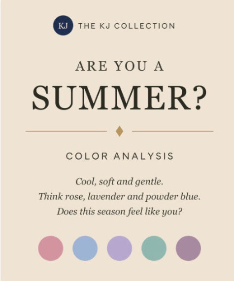 Are You a Summer? Summer Color Analysis by The KJ Collection 