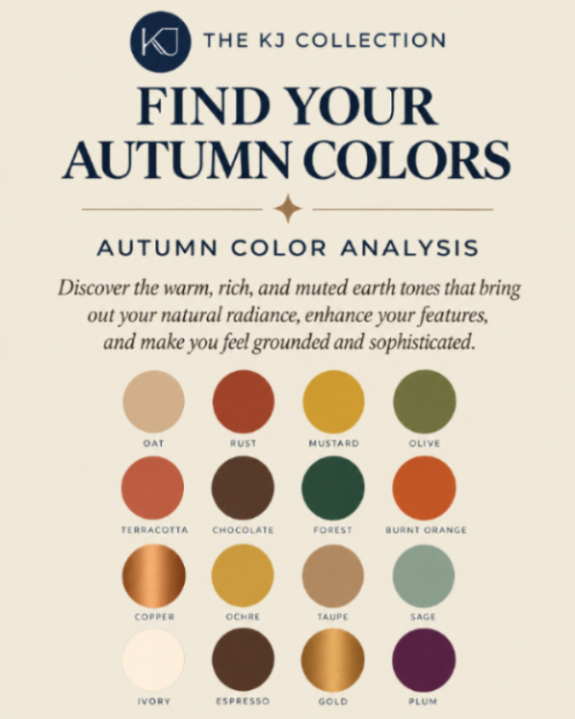 Autumn Color Analysis | Find Your Perfect Colors by The KJ Collection 