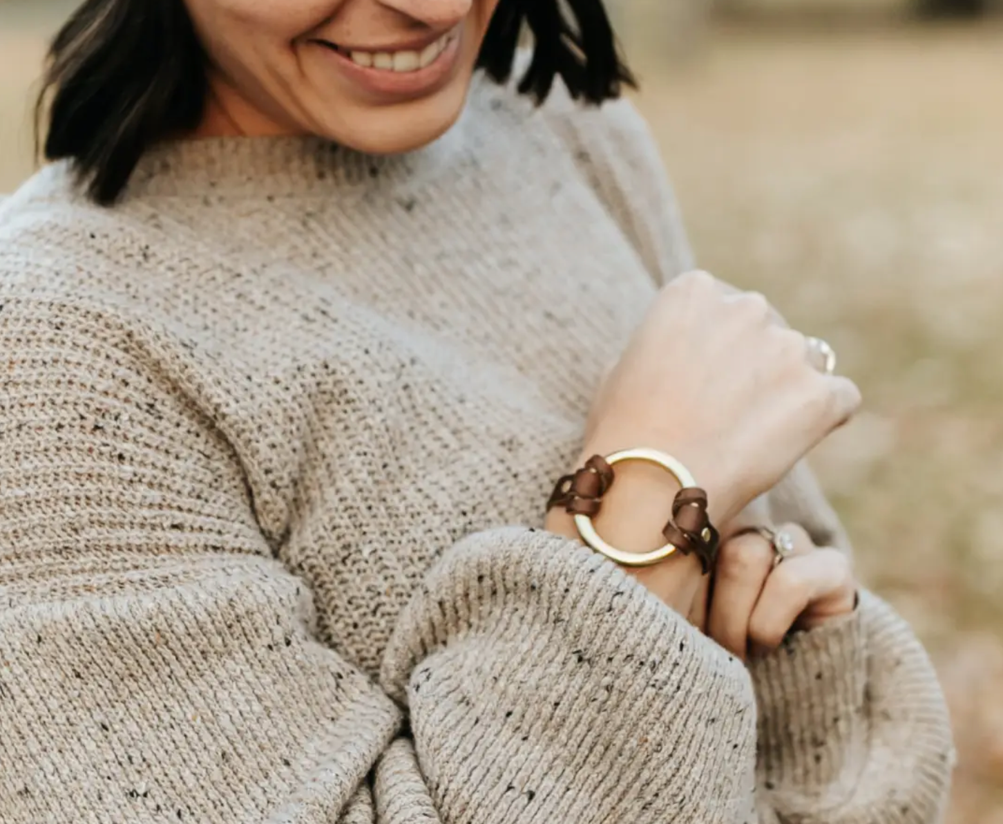 Leather O Ring Bracelet by Range Leather Co. 