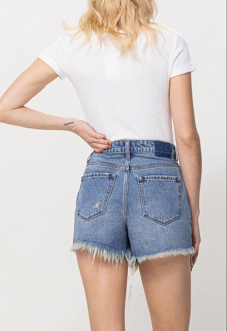 Distressed Rigid Mom Shorts by Vervet by Flying Monkey