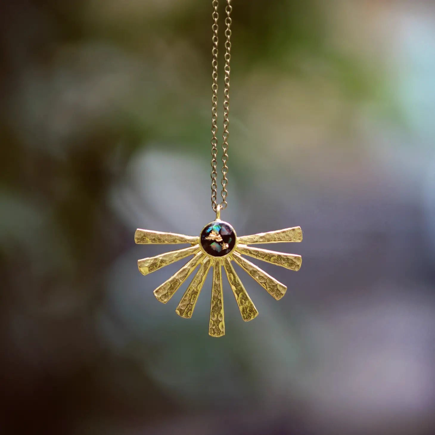 The Opal Sun Necklace by Cameoko Jewelry