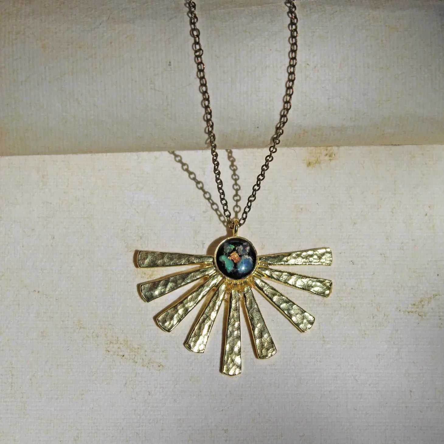 The Opal Sun Necklace by Cameoko Jewelry