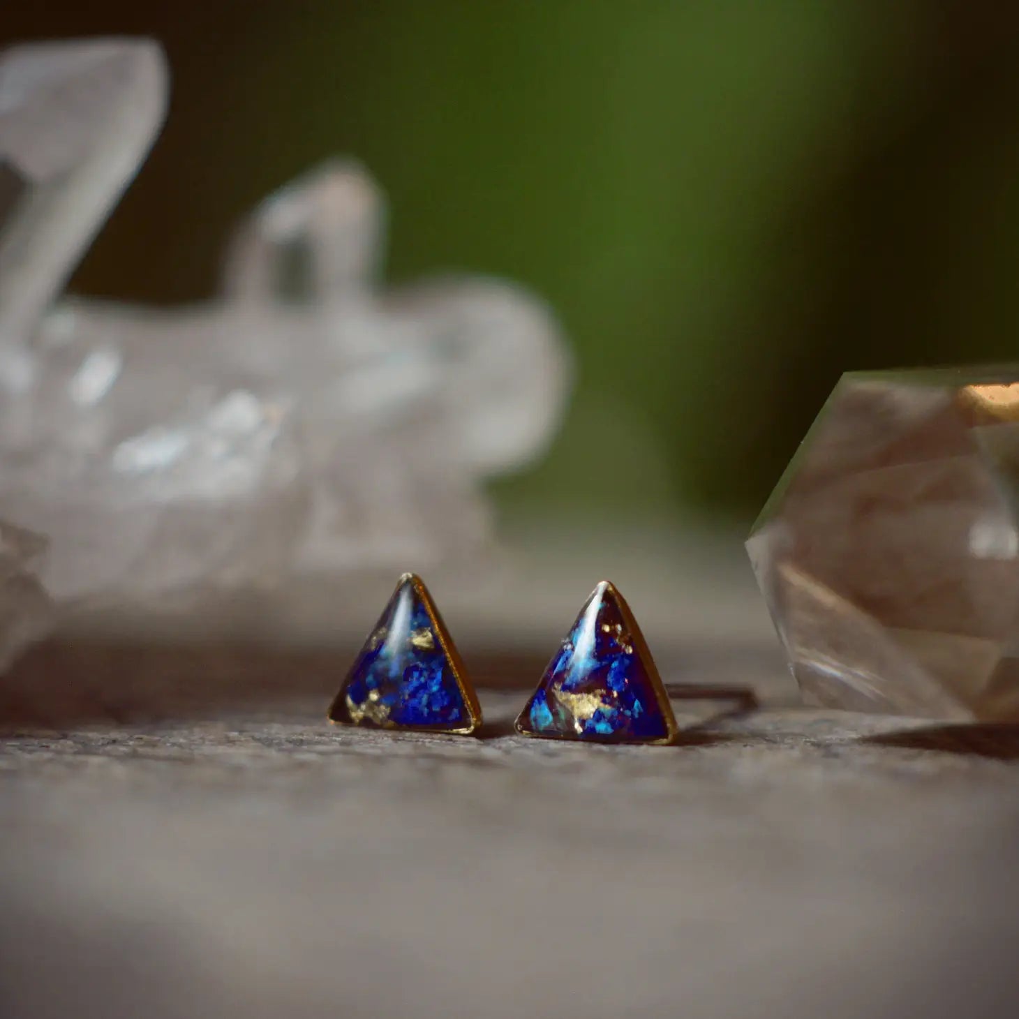 Tiny Triangle Post Earrings by Cameoko Jewelry
