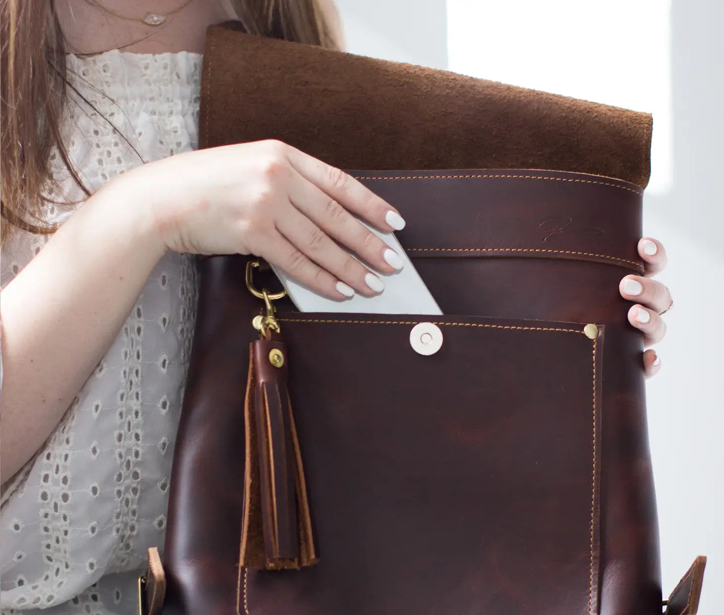Lady's Rucksack in Brown by Lifetime Leather Co.