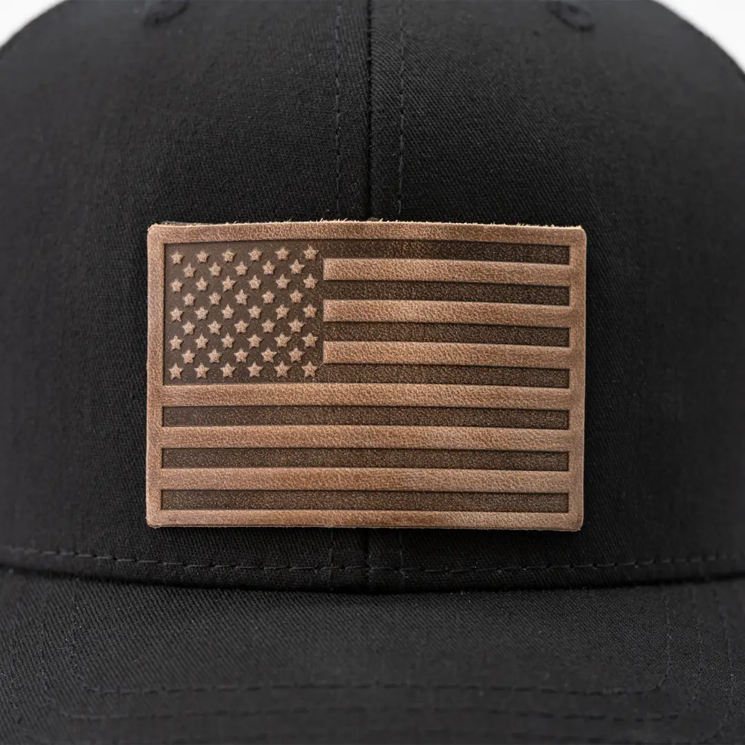 American Flag Snapback Hat by Range Leather Co.
