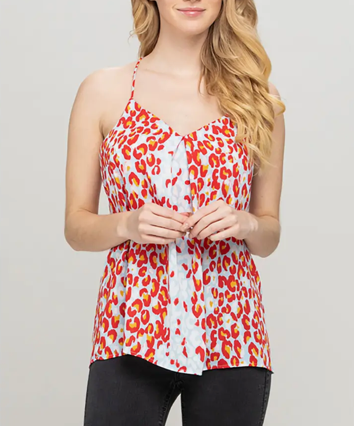 Sky Leopard Print Sleeveless Top by Renee C