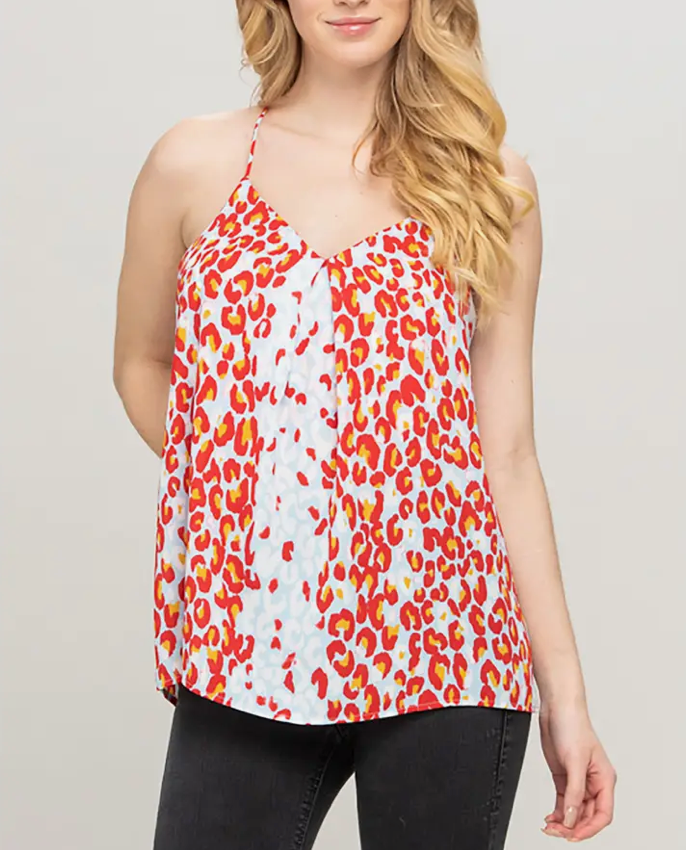 Sky Leopard Print Sleeveless Top by Renee C