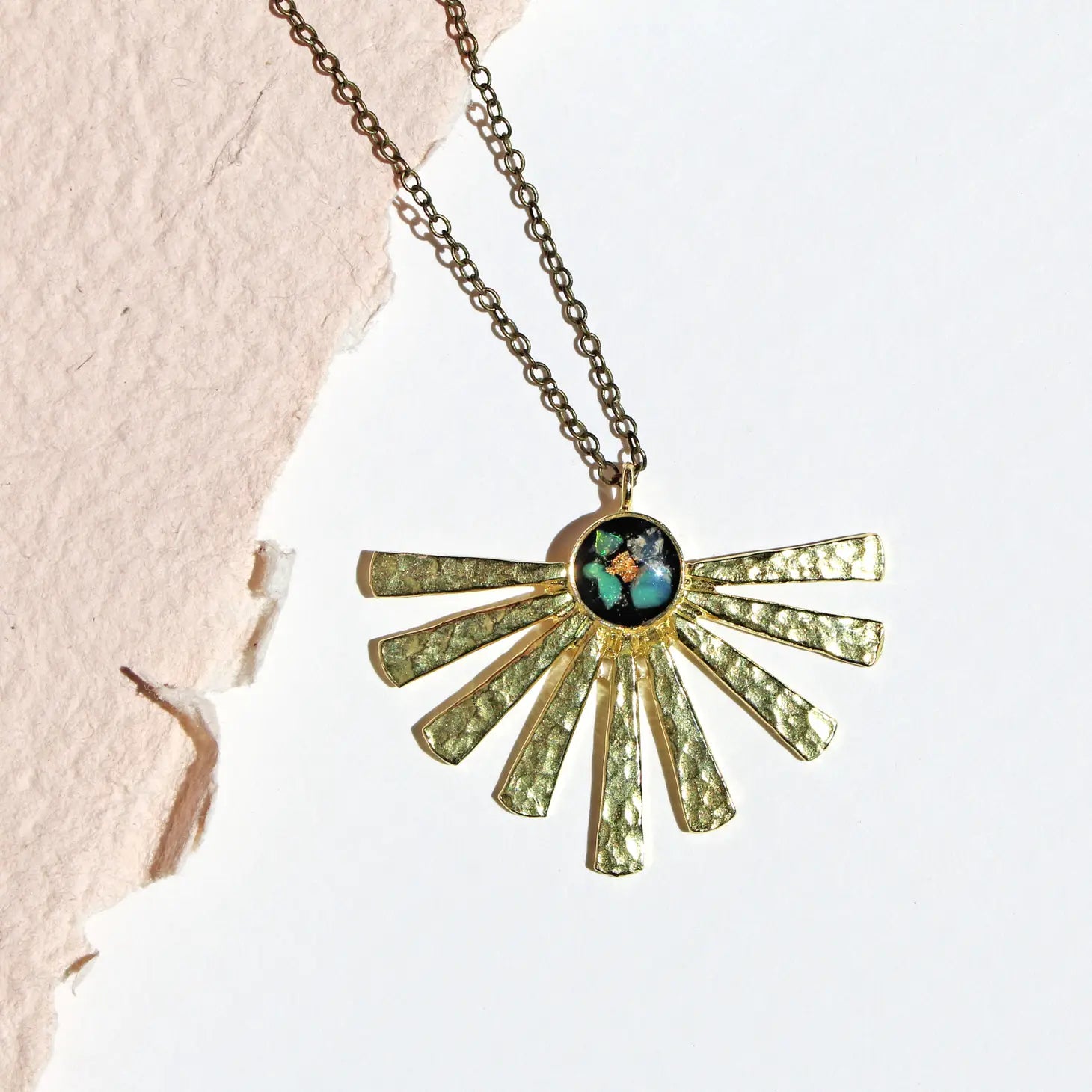 The Opal Sun Necklace by Cameoko Jewelry