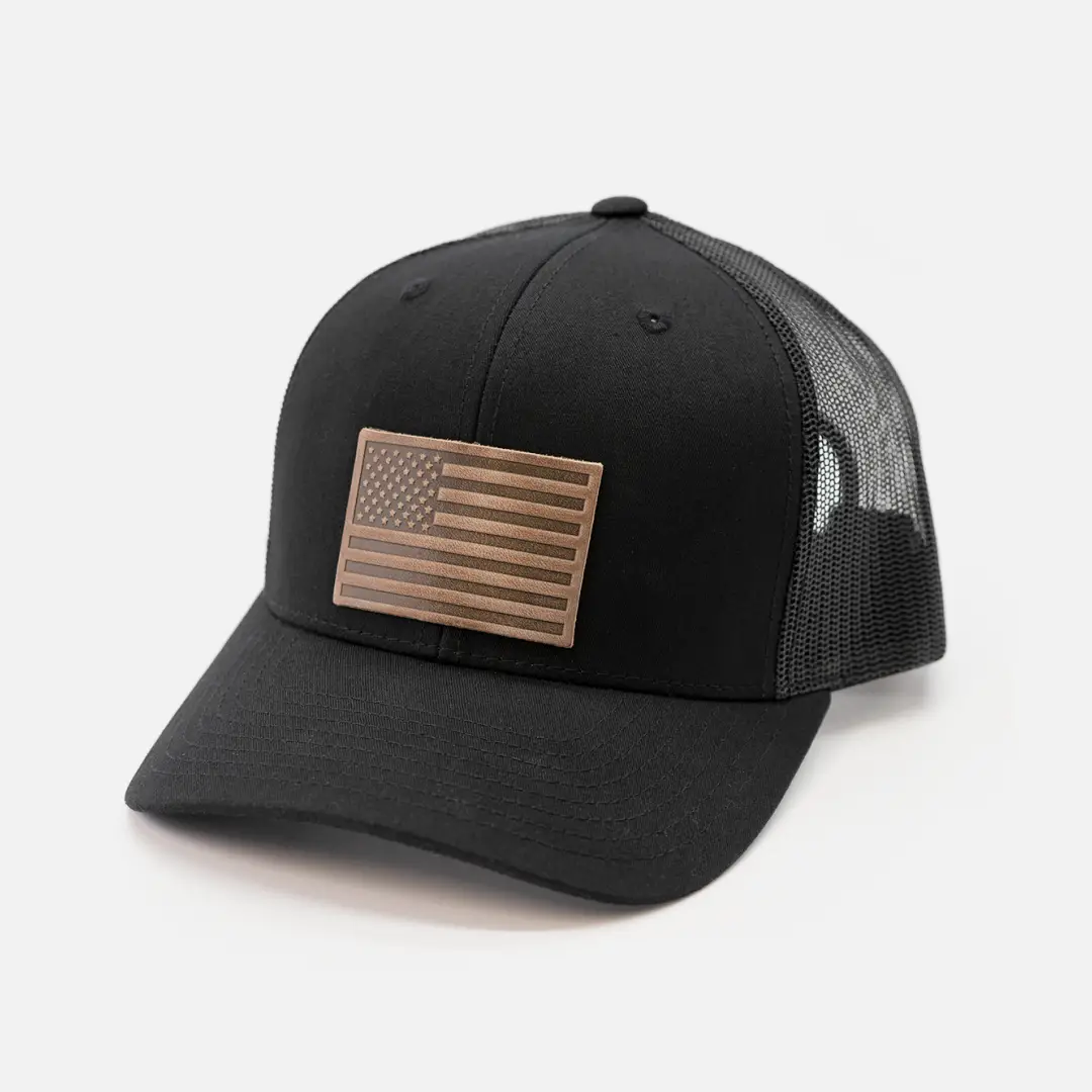 American Flag Snapback Hat by Range Leather Co.
