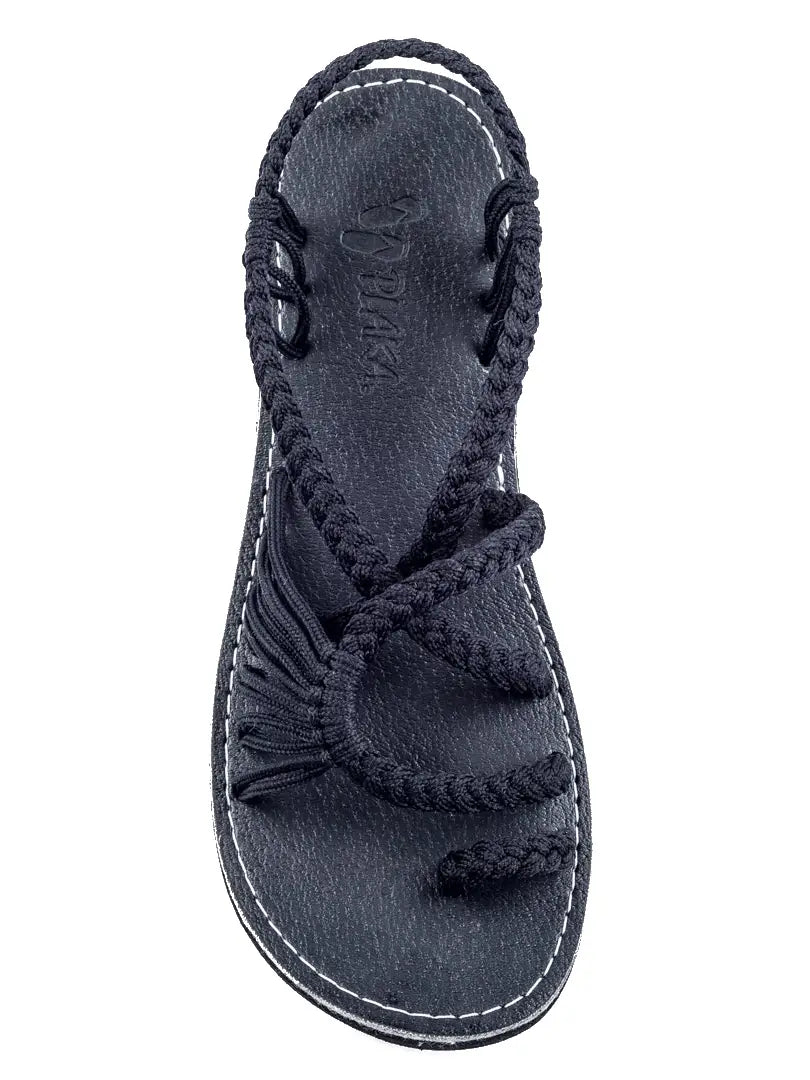 Palm Leaf Flat Summer Sandals by Plaka