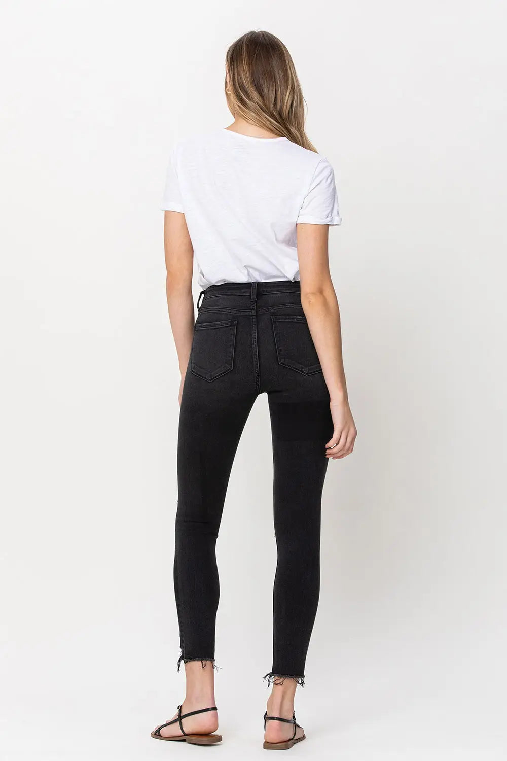 Mid Rise Skinny Cropped Jeans by Flying Monkey