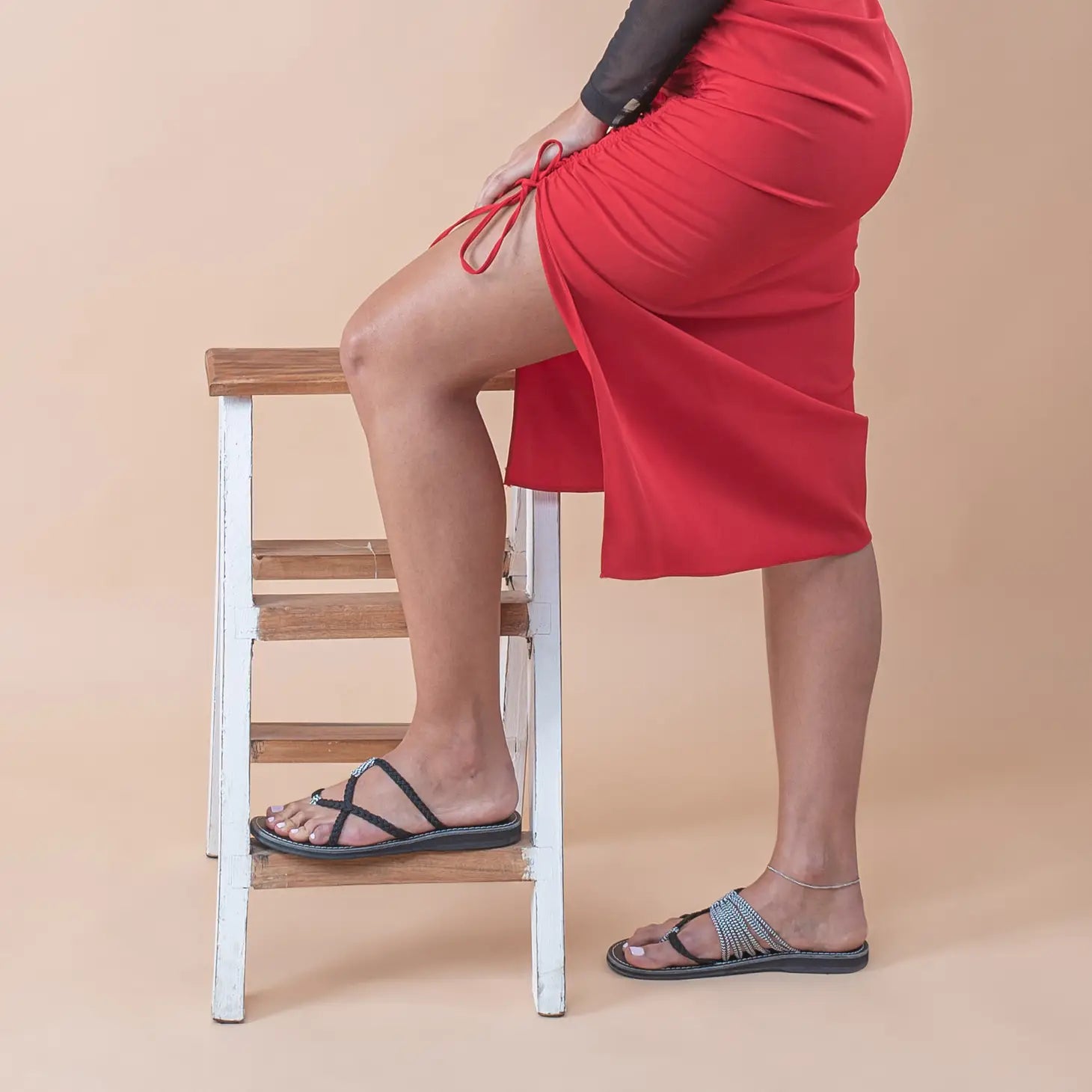 Oceanside Flip Flops- Black Zebra